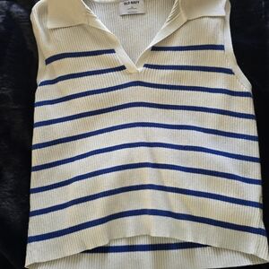 Old Navy Striped Sleeveless Sweater